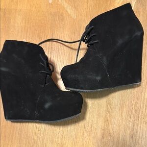 Aldo Black Wedge Shoes